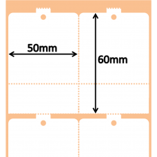Bobina de Etiquetas de Papel Couchet - 40mm x 60mm - Caixa com 20 Unidades